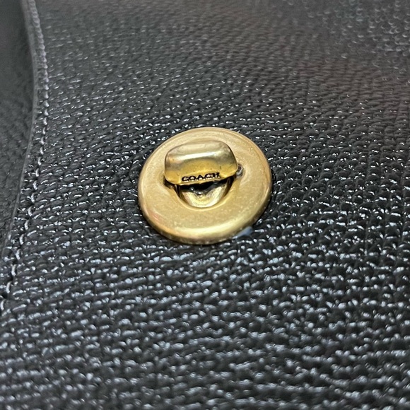 Coach Chaise Black Crossbody Bag with Gold Accents C8483 - Picture 13 of 16